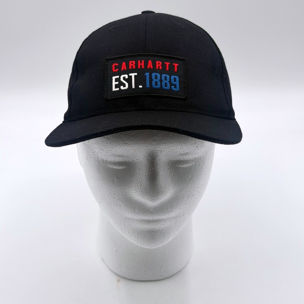 Carhartt Mens Black Est 1889 Patch Canvas‎ Baseball Cap Adjustable Hat 100310